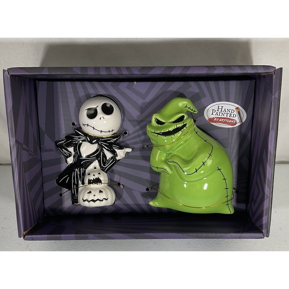 Disney Night Before Christmas Jack & Oogie Boogie Ceramic Salt & Pepper Shakers